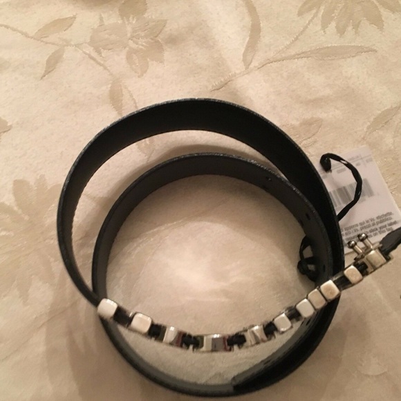 Moschino Couture Jeremy Scott Silver Logo BELT - Picture 12 of 16